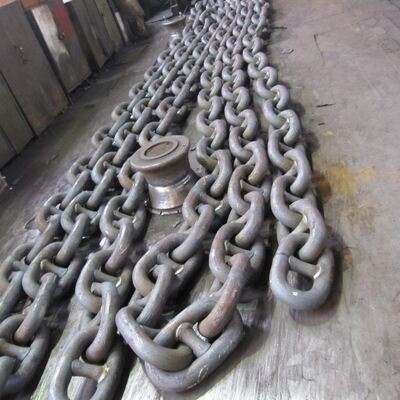 U2 28mm 32mm 48mm Black Galvanizied Steel Studlink Anchor Chain for Marine Buoy