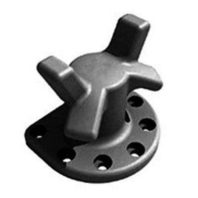 Marine Steel Equipment Deck Tee Harbor Chock Iron Casting Fixed Deck Port Cleat Wharf Mooring Bollard