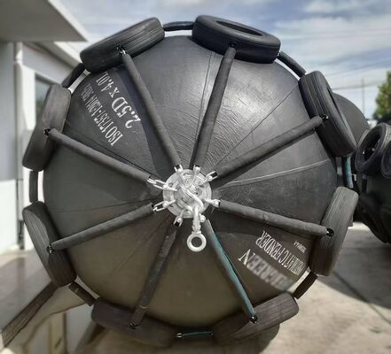 Marine Rubber Fenders pneumatic CTN type with sling made of natural rubber providing strong tensile and wear resistant performance