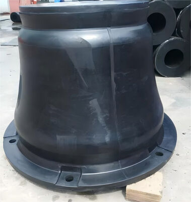 High Energy Absorption Cone Rubber Fender Marine Dock Fender with Front Panel
