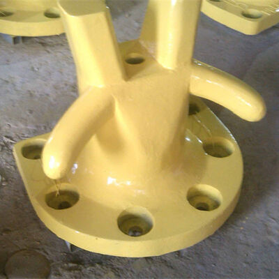 High-Strength Cast Steel Stag Horn Mooring Bollard with Double-Angled Design for 250-Ton Load Capacity