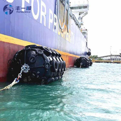 80kpa Yokohama Net Type Floating Pneumatic Marine RubberFenders with Chain and Tire for Ship-to-Ship and Ship-to-Port ISO 17357